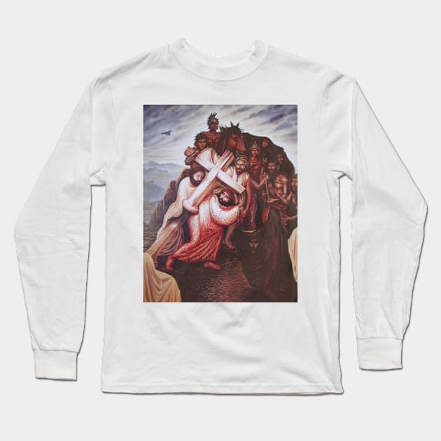 Jesus illusion 2 in 1 Long Sleeve T-Shirt by ianticevic